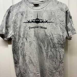 Flight Deck Graphic T-Shirt - Black and Gray